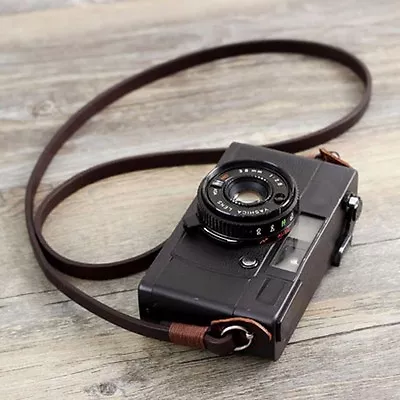 Genuine Leather Camera Neck Shoulder Strap Sling  For SLR DSLR Vintage Brown New • $55.99