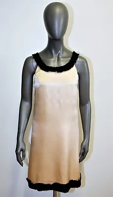 MARY QUANT'S GINGER GROUP 60s Satin Evening Strapless Dress 13UK 8/10US Made UK • $180