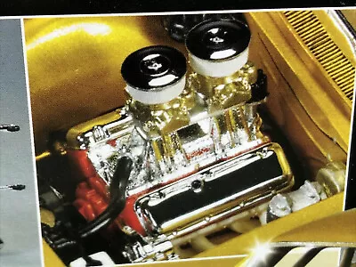 454 Chevy Gasser ENGINE W Tunnel Ram & Carbs NO Headers AMT 1:25 LBR Model Parts • $9.90