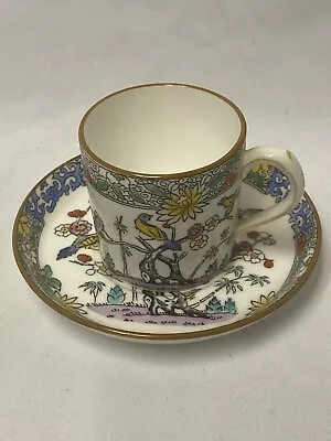 Vintage Mintons England Demitasse Coffee Teacup Cup & Saucer Birds • $28