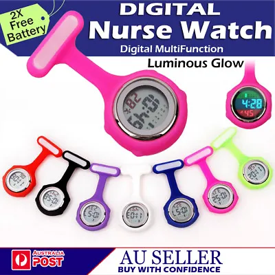 Electric Digital Multi-Function Medical Nurse Brooch Pendant Pocket Fob Watch  • $9.99