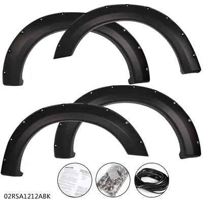 Front+Rear Bolt On Smooth Fender Flares Pocket River Fit For Ford F150 2004-2008 • $75.33