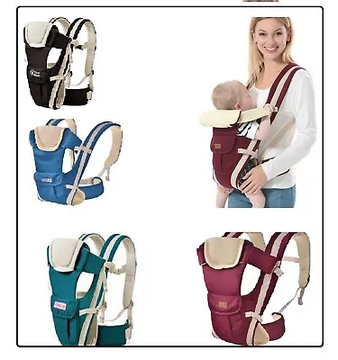 Adjustable Infant Baby Carrier Wrap Sling Hip Seat New Born Backpack Breathable • £18.99