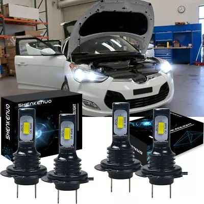 For Hyundai Veloster 2012-17 High+Low Beam Combo 6000K LED Front Headlight Bulbs • $27.99