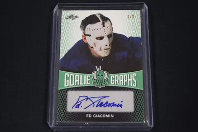 Ed Giacomin 2017 Leaf Masked Men Goalie Graphs Autograph Signature Green /8 • $14