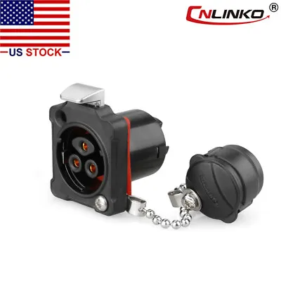 CNINKO 3 Pin 25A Power Connector Female Socket Receptacle Waterproof Plastic • $18.15