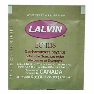 £4.42 • Buy Lalvin EC-1118 Champagne Yeast 5g Sachet 18% Homebrew Wine Making 4.5L-23L