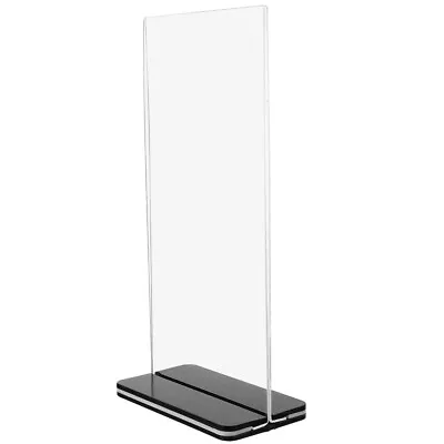  Display Board Paper Sign Holder Menu Rack Desktop Storage Double Sided • £7.99