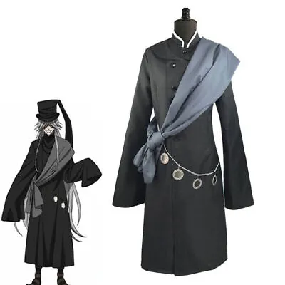 Black Butler Under Taker Coat Hat Shawl Robe Male's Halloween Cosplay Costumes • $66