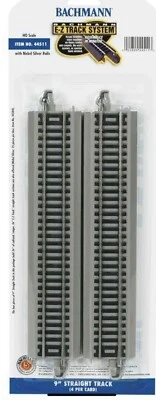 $10.99 • Buy Bachmann E-Z Track HO Scale 9  Straight Nickel Silver Track (4 Pack) 44511 NIB
