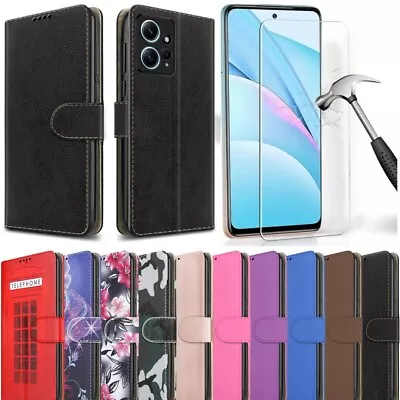 For Xiaomi Redmi Note 12 4G Case Leather Wallet Phone Case Cover + Screen Glass • £5.95