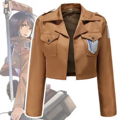 Attack On Titan Scout Regiment Mikasa Ackerman Coat Jacket Cosplay Tops Unisex • $26.15