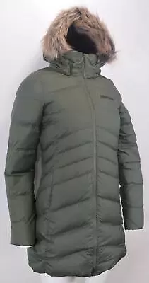 New MARMOT Montreal Duck Down Mid Length Puffer Coat Parka Jacket Size XS Green • $96.60