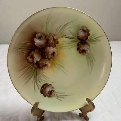 Hand Painted Antique Vintage Plate M Z Austria Pine Cones 7” • $14.95
