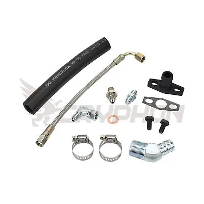 Turbo Oil Feed Return Line Kit Skyline RB20DET RB25DET Garrett G-Series G25 G30 • $102.94