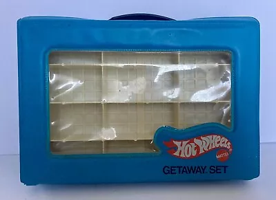 1976 Vintage Hot Wheels Getaway Set Blue 12 Car Case With Tray • $19.99