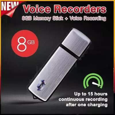 Mini 8GB USB Disk Pen Flash Drive Digital Audio Voice Recorder 15 Hrs Recording • $17.14