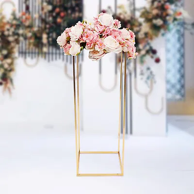 Wedding Flower Stand Metal Vase Stand Floor Column Floral Rack Party Decor Gold  • $17