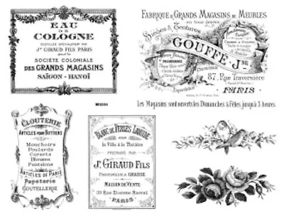 Vintage French Advertising Labels Furniture Transfers Waterslide Decals MIS584 • $12.99