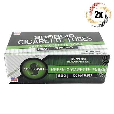 2x Boxes Shargio Green Menthol 100MM 100's ( 500 Tubes ) Cigarette Tobacco RYO • $17.26