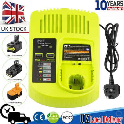 P117 Battery Charger For RYOBI OnePlus High Capacity 18Volt Lithium-Ion P108 UK • £14.93
