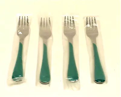 FIESTA EVERGREEN FLATWARE 4-Pc. Condiment Fork Set New Old Stock: FREE SHIPPING • $49