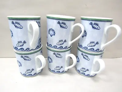 Set Of 6 VILLEROY & BOCH Switch 3 Corsica 3.5  Coffee Cups • $45