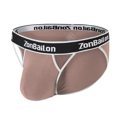 ZONBAILON Men's Underwear Sexy Hollow Soft Breathable Bamboo Fiber Elastic Brief • $11.18
