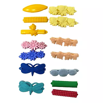 Vintage Plastic Snap-Tight Barrettes Girls Goody & Others Mixed Lot Of 14 • $16.50