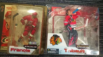 McFarlane NHL Jocelyn Thibault VARIANT RED JERSEY & Ron Francis - Series 4 • $19.85