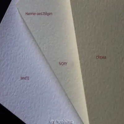 10 A4 Sheets Of Hammered Craft Card (Ivory Cream White )255gsm Printable 20k • £4.69