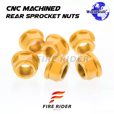 Gold Rear Sprocket Nuts M8 For MV Agusta Brutale 750 S 03 04 05 06 07 08 • $30.67