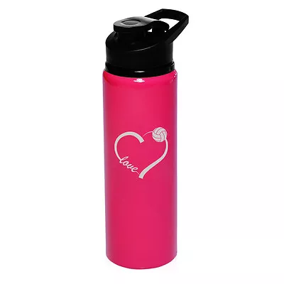 25oz Aluminum Sports Water Bottle Travel Love Heart Volleyball • $19.99