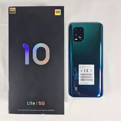 Xiaomi Mi 10 Lite 5G 128GB Aurora Blue Dual SIM 6.57   Smartphone Phone MINT • £176.50