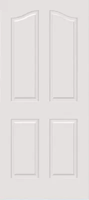 Primed Smooth Surface MDF 4 Raised Panel Eyebrow Top Solid Core Interior Doors • $328