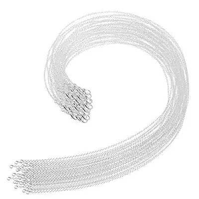 30 Pack Chain Necklace Bulk Jewelry Making Chains Silver Plated • $15.20