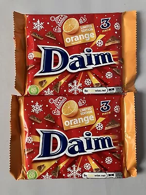 2 X Limited Edition Orange DAIM Chocolate Bar  6 X 28g Bars NEW • £4.75