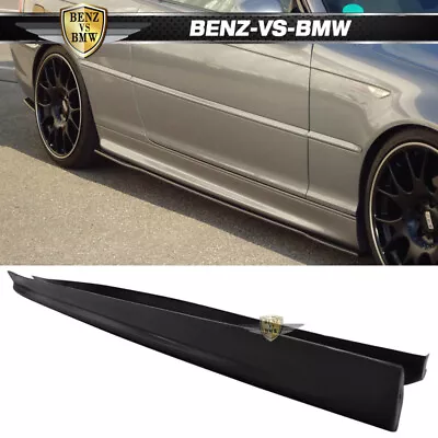 SALE! Fits 99-06 BMW E46 3-Series Coupe Side Skirts Extension Rocker Panel - PU • $139.99