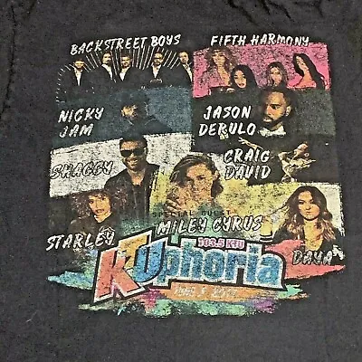 KTU 103.5 KTUphoria 2017 Concert Tee Shirt Medium M Miley Cyrus Backstreet Boys  • £33.74