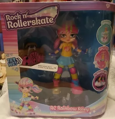 Rock N Rollerskate Doll RC Rainbow Riley Light Up Remote Control *NEW* Jakks  • $42.44