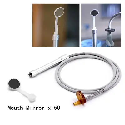 Dental Suction Anti-fog Mirror Saliva Suction Kit 50pcs Disposable Mouth Mirror • $15.52