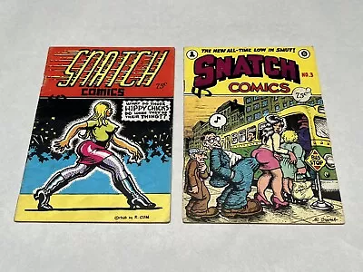 1st Ed. Snatch Comics Number 1 & 3 Robert Crumb & S Clay Wilson 1968 Underground • $32.11