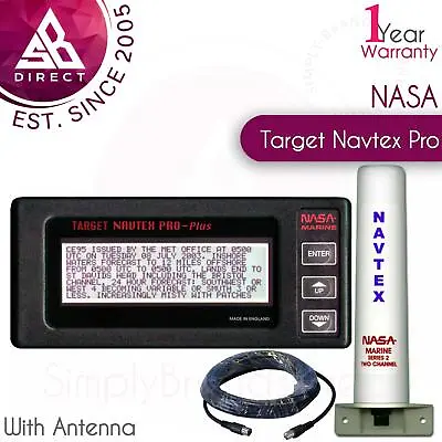 NASA Marine Navtex Target Receiver Pro Plus With Antenna & 7 Metre Cable│12-15v • £274.82