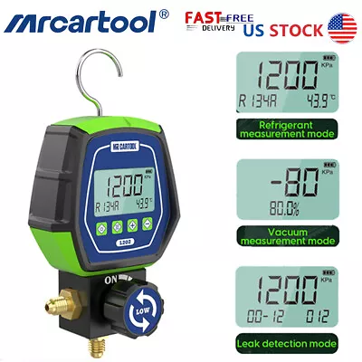 $69.99 • Buy Digital Refrigeration Manifold Gauge HVAC Vacuum Pressure Temprature Leak Tester