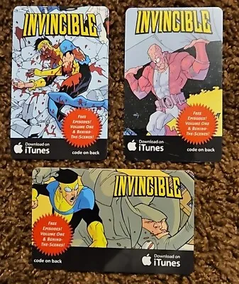 INVINCIBLE ITunes MTV Promo 2008 SDCC Unused Extremely RARE! HTF! # 1 2 3 • $67.85