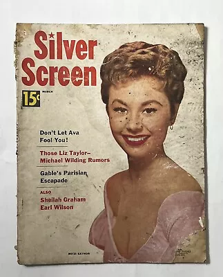 Silver Screen Magazine Mar 1954 Mitzi Gaynor Liz Taylor Ava Gardner Clark Gable • $24.95