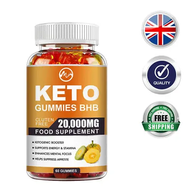 Keto Diet Gummies BHB Weight Loss Supplement Burn Fat Carb Blocker 20000mg • £14.03
