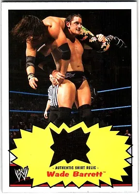 WWE Wade Barrett 2012 Topps Heritage Authentic Event Worn Shirt Relic Card Black • $7.99