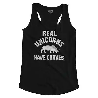 Chubby Unicorns Have Curves Funny Drinking Womens Racerback Tank Tops Shirts • $19.99