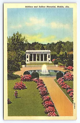 Postcard Soldiers Sailors Memorial Mobile Alabama AL • $4.04